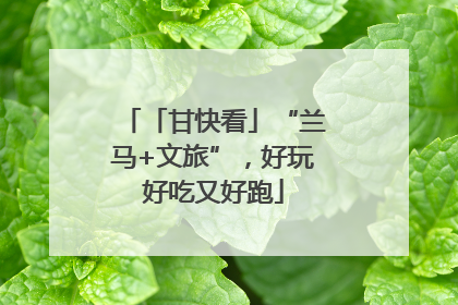 「甘快看」“兰马+文旅”，好玩好吃又好跑
