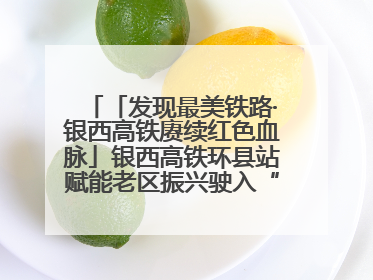 「发现最美铁路·银西高铁赓续红色血脉」银西高铁环县站赋能老区振兴驶入“快车道”