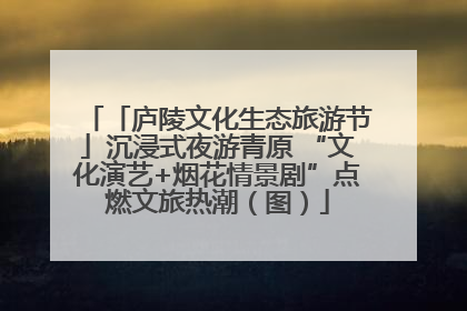 「庐陵文化生态旅游节」沉浸式夜游青原 “文化演艺+烟花情景剧”点燃文旅热潮（图）