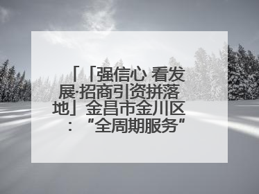 「强信心 看发展·招商引资拼落地」金昌市金川区：“全周期服务”助推项目落地