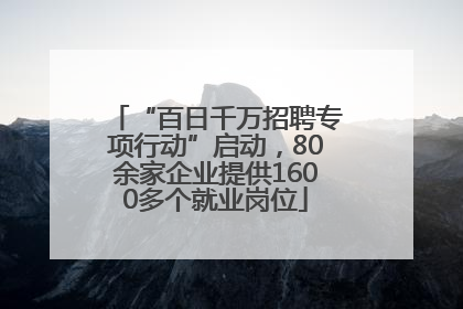 “百日千万招聘专项行动”启动，80余家企业提供1600多个就业岗位
