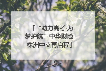 “助力高考·为梦护航”中华财险株洲中支再启程