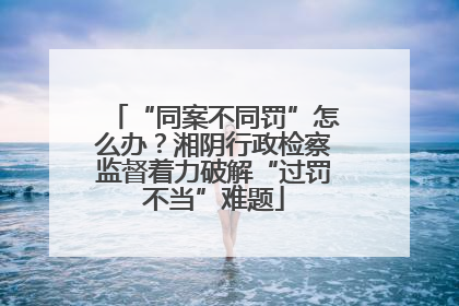 “同案不同罚”怎么办？湘阴行政检察监督着力破解“过罚不当”难题