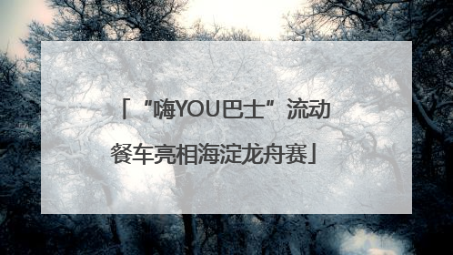 “嗨YOU巴士”流动餐车亮相海淀龙舟赛
