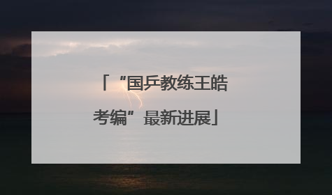 “国乒教练王皓考编”最新进展