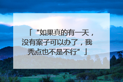 “如果真的有一天，没有案子可以办了，我秃点也不是不行”