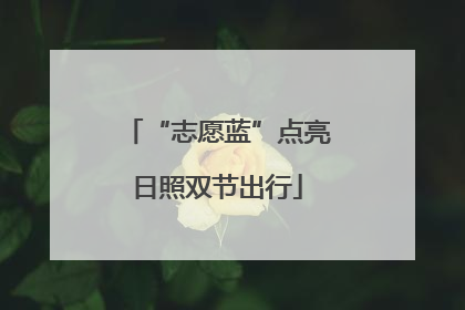 “志愿蓝”点亮日照双节出行