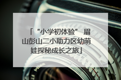“小学初体验” 眉山彭山二小助力区幼萌娃探秘成长之旅