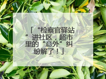 “检察官驿站”进社区，超市里的“意外”纠纷解了！