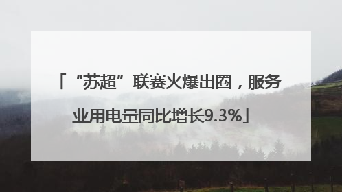 “苏超”联赛火爆出圈，服务业用电量同比增长9.3%