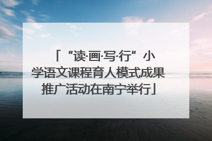 “读·画·写·行”小学语文课程育人模式成果推广活动在南宁举行