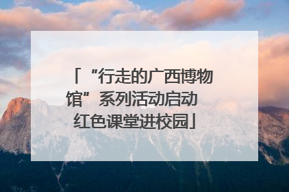 “行走的广西博物馆”系列活动启动 红色课堂进校园