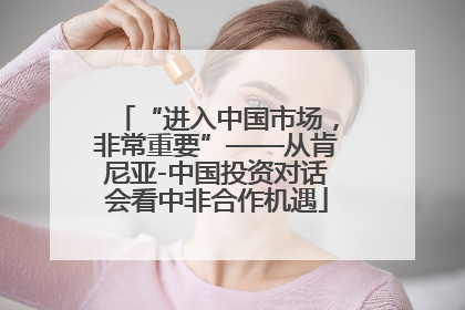 “进入中国市场，非常重要”——从肯尼亚-中国投资对话会看中非合作机遇
