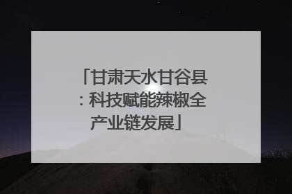 甘肃天水甘谷县：科技赋能辣椒全产业链发展