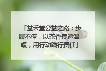 益禾堂公益之路：步履不停，以茶香传递温暖，用行动践行责任