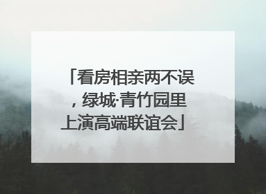 看房相亲两不误，绿城·青竹园里上演高端联谊会