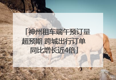 神州租车端午预订量超预期 跨城出行订单同比增长近4倍