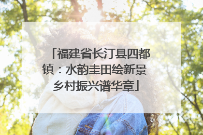 福建省长汀县四都镇：水韵圭田绘新景 乡村振兴谱华章