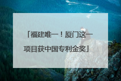 福建唯一！厦门这一项目获中国专利金奖