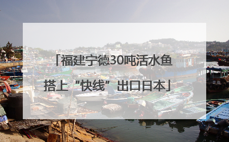 福建宁德30吨活水鱼搭上“快线”出口日本