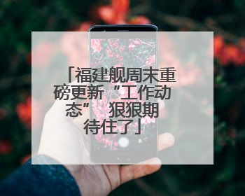 福建舰周末重磅更新“工作动态”  狠狠期待住了