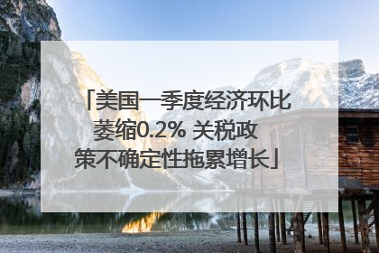 美国一季度经济环比萎缩0.2% 关税政策不确定性拖累增长