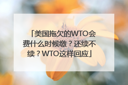 美国拖欠的WTO会费什么时候缴？还续不续？WTO这样回应