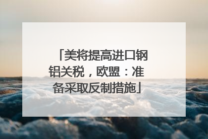 美将提高进口钢铝关税，欧盟：准备采取反制措施