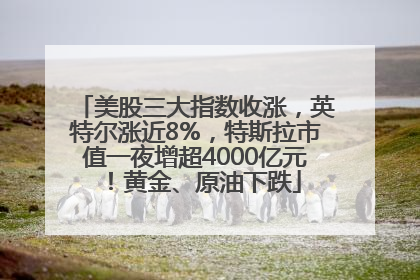 美股三大指数收涨，英特尔涨近8%，特斯拉市值一夜增超4000亿元！黄金、原油下跌