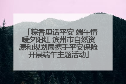 粽香里话平安 端午情暖夕阳红 滨州市自然资源和规划局携手平安保险开展端午主题活动