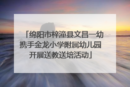 绵阳市梓潼县文昌一幼携手金龙小学附属幼儿园开展送教送培活动