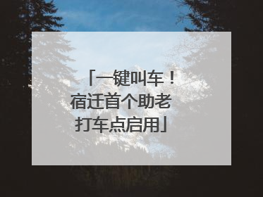 一键叫车！宿迁首个助老打车点启用