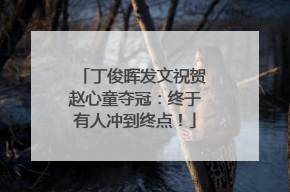 丁俊晖发文祝贺赵心童夺冠：终于有人冲到终点！