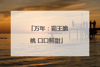 万年：霸王脆桃 口口鲜甜