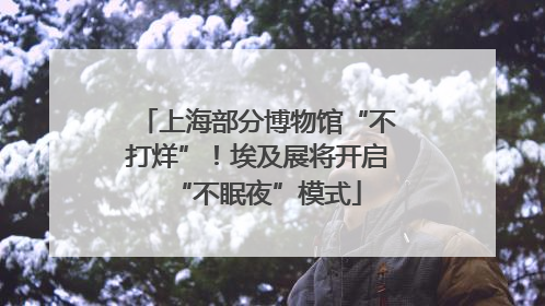上海部分博物馆“不打烊”！埃及展将开启“不眠夜”模式