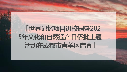 世界记忆项目进校园暨2025年文化和自然遗产日侨批主题活动在成都市青羊区启幕