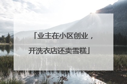 业主在小区创业，开洗衣店还卖雪糕