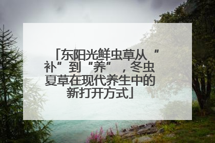 东阳光鲜虫草从“补”到“养”，冬虫夏草在现代养生中的新打开方式