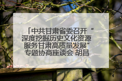 中共甘肃省委召开“深度挖掘历史文化资源服务甘肃高质量发展”专题协商座谈会 胡昌升主持并讲话