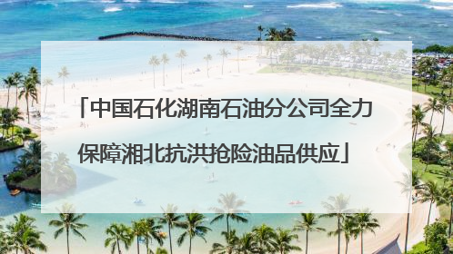 中国石化湖南石油分公司全力保障湘北抗洪抢险油品供应