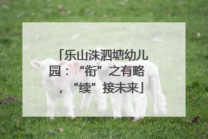 乐山洙泗塘幼儿园：“衔”之有略，“续”接未来