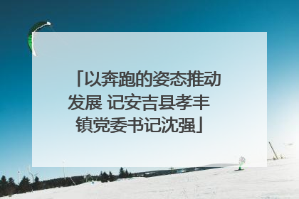 以奔跑的姿态推动发展 记安吉县孝丰镇党委书记沈强