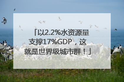 以2.2%水资源量支撑17%GDP，这就是世界级城市群！