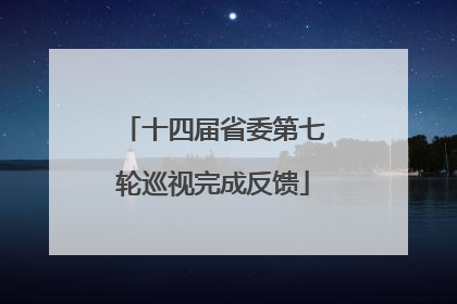 十四届省委第七轮巡视完成反馈