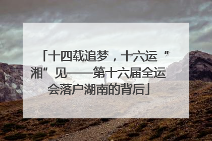 十四载追梦，十六运“湘”见——第十六届全运会落户湖南的背后