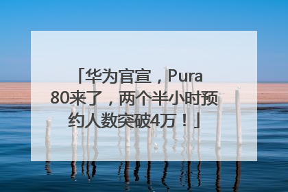 华为官宣，Pura 80来了，两个半小时预约人数突破4万！