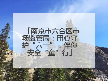 南京市六合区市场监管局：用心守护“六一”，伴你安全“童”行