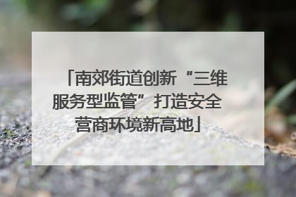 南郊街道创新“三维服务型监管”打造安全营商环境新高地
