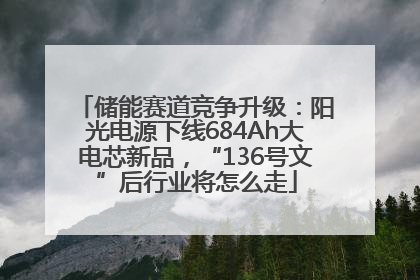 储能赛道竞争升级：阳光电源下线684Ah大电芯新品，“136号文”后行业将怎么走