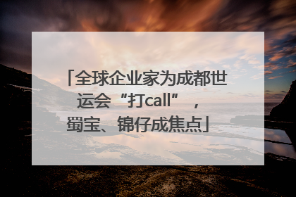 全球企业家为成都世运会“打call”，蜀宝、锦仔成焦点
